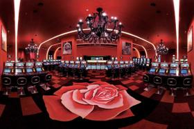 Painel de Lona Cassino Vermelho