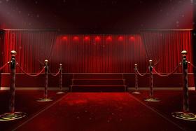 Painel de Lona Cinema Entrada Tapete Vermelho - 300x200cm