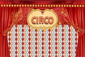 Painel de Lona Circo Cortinas do Espetáculo Painel de Lona Circo Cortinas do Espetáculo