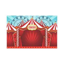 Painel De Lona Circo Roda Gigante Azul Claro