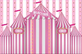 Painel de lona Circo Rosa Portal Bilheteria de ingressos Painel de lona Circo Rosa Portal Bilheteria de ingressos