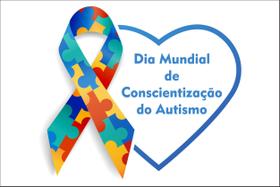 Painel de Lona Dia Mundial de Conscientização do Autismo Laço e Coração - Fabrika da Festa