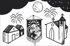 Painel de lona Festa Junina Santo Antônio Cordel