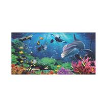 Painel De Lona Fundo Do Mar Golfinhos e Baleias