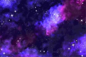 Painel de Lona Galáxia Nebulosa Estrelas 100x070cm