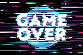 Painel de Lona Gamer Game Over