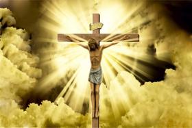 Painel de Lona Jesus na Cruz Paixão de Cristo Páscoa Painel de Lona Jesus na Cruz Paixão de Cristo Páscoa