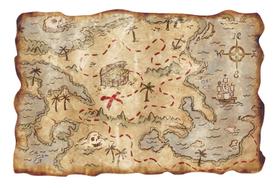 Painel De Lona Mapa do Tesouro Pirata - 200x150cm