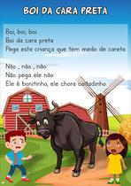 Painel De Lona Músicas Cantigas Infantis Boi da Cara Preta - 100x070cm