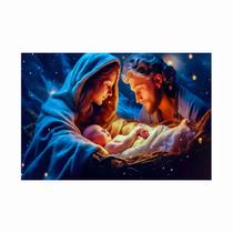Painel de Lona Natal Sagrada Família Jesus Nasceu - 180x120cm Painel de Lona Natal Sagrada Família Jesus Nasceu - 180x120cm