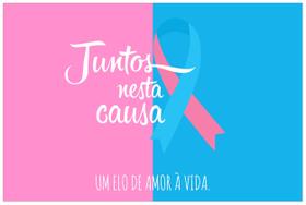 Painel de Lona Outubro Rosa e Novembro Azul Juntos Nesta Causa Painel de Lona Outubro Rosa e Novembro Azul Juntos Nesta Causa