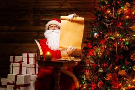 Painel de Lona Papai Noel Árvore de Natal Presentes Painel de Lona Papai Noel Árvore de Natal Presentes