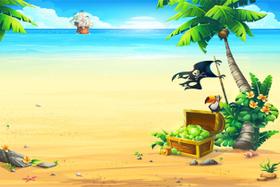 Painel de Lona Pirata Ilha Tropical do Tesouro Painel de Lona Pirata Ilha Tropical do Tesouro