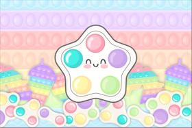 Painel de Lona Pop It Candy Color Estrelinha Feliz
