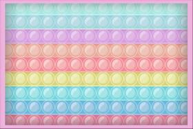 Painel de Lona Pop It Candy Colors Borda Rosa Painel de Lona Pop It Candy Colors Borda Rosa