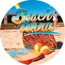 Painel de Lona Redondo Beach Tennis Praia e Verão Painel de Lona Redondo Beach Tennis Praia e Verão