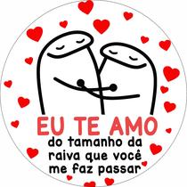 Painel de Lona Redondo Bento Cake Flork Amor Corações