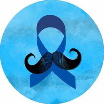 Painel de Lona Redondo Bigode Azul Painel de Lona Redondo Bigode Azul