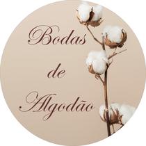 Painel de Lona Redondo Bodas de Algodão Painel de Lona Redondo Bodas de Algodão