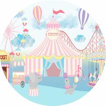 Painel de Lona Redondo Circo Candy color Painel de Lona Redondo Circo Candy color