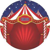 Painel de Lona Redondo Circo Espetáculo Estrelado Painel de Lona Redondo Circo Espetáculo Estrelado