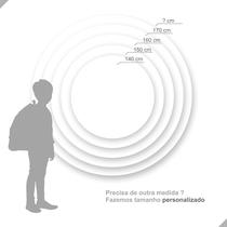 Painel de Lona Redondo Dinossauro Feroz Selva Floresta Não Ultrapasse