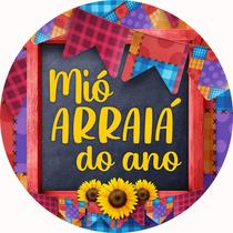 Painel de Lona Redondo Festa Junina Mió Arraiá