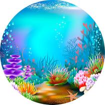 Painel de Lona Redondo Fundo do Mar 07 Painel de Lona Redondo Fundo do Mar 07