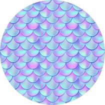 Painel de Lona Redondo Fundo Do Mar Escamas 04