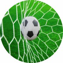 Painel de Lona Redondo Futebol Bola Na Rede