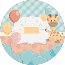 Painel de Lona Redondo Girafinha Estampas Candy Painel de Lona Redondo Girafinha Estampas Candy