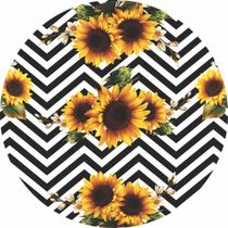 Painel de Lona Redondo Girassóis Chevron Painel de Lona Redondo Girassóis Chevron