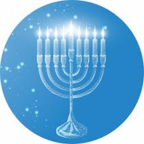 Painel De Lona Redondo Hanukkah De Cristal