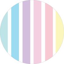 Painel de Lona Redondo Listras Cores Candy Painel de Lona Redondo Listras Cores Candy
