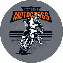 Painel de Lona Redondo Moto Motocross ao Extremo