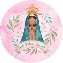 Painel de Lona Redondo Nossa Senhora Aparecida Cute Ramos Painel de Lona Redondo Nossa Senhora Aparecida Cute Ramos