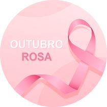 Painel de Lona Redondo Outubro Rosa Painel de Lona Redondo Outubro Rosa
