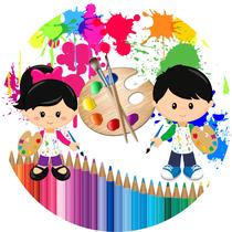 Painel de Lona Redondo Pintando o Sete Crianças