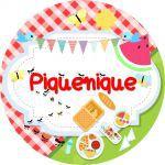 Painel de Lona Redondo Piquenique Formiguinhas Painel de Lona Redondo Piquenique Formiguinhas