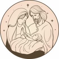 Painel De Lona Redondo Presépio de Natal Menino Jesus Painel De Lona Redondo Presépio de Natal Menino Jesus