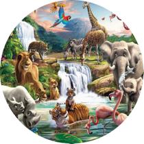 Painel de Lona Redondo Safari Selva 002 - Fabrika de Festa Painel de Lona Redondo Safari Selva 002 - Fabrika de Festa