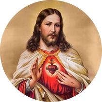Painel de Lona Redondo Sagrado Coração de Jesus Painel de Lona Redondo Sagrado Coração de Jesus