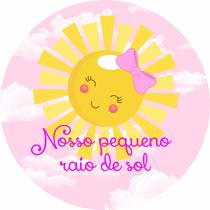 Painel de Lona Redondo Solzinho Nosso Pequeno Raio de Sol