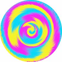 Painel de Lona Redondo Tie Dye Neon Painel de Lona Redondo Tie Dye Neon