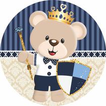 Painel de Lona Redondo Ursinho Príncipe Baby 001