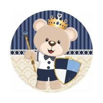 Painel de Lona Redondo Ursinho Príncipe Baby 001