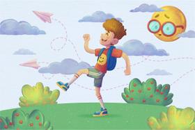 Painel de Lona Volta as Aulas Aquarela Caminho da Escola Painel de Lona Volta as Aulas Aquarela Caminho da Escola