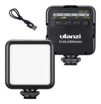 Painel de luz led Ulanzi Vl49 cor branca fria com estrutura classic black