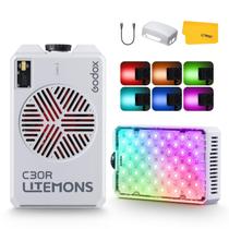Painel de Luz para Câmera Godox C30R 30W RGB LED Portátil Painel de Luz para Câmera Godox C30R 30W RGB LED Portátil