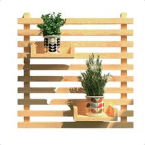 Painel de Madeira Floreira Modular Suporte Parede Suspenso